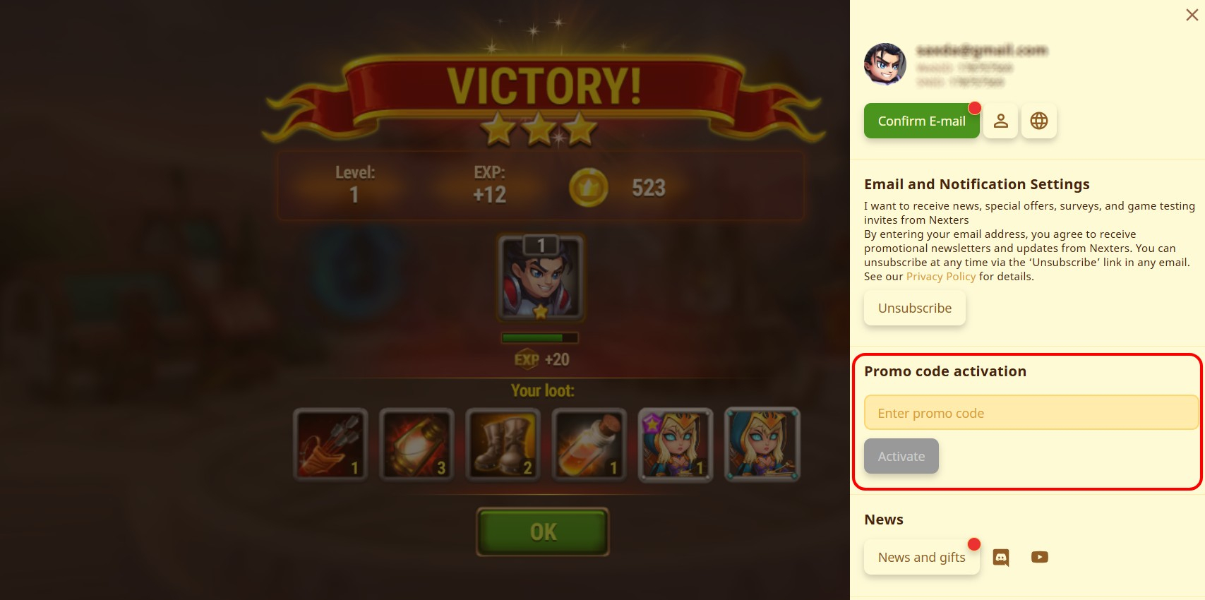 hero wars promo code