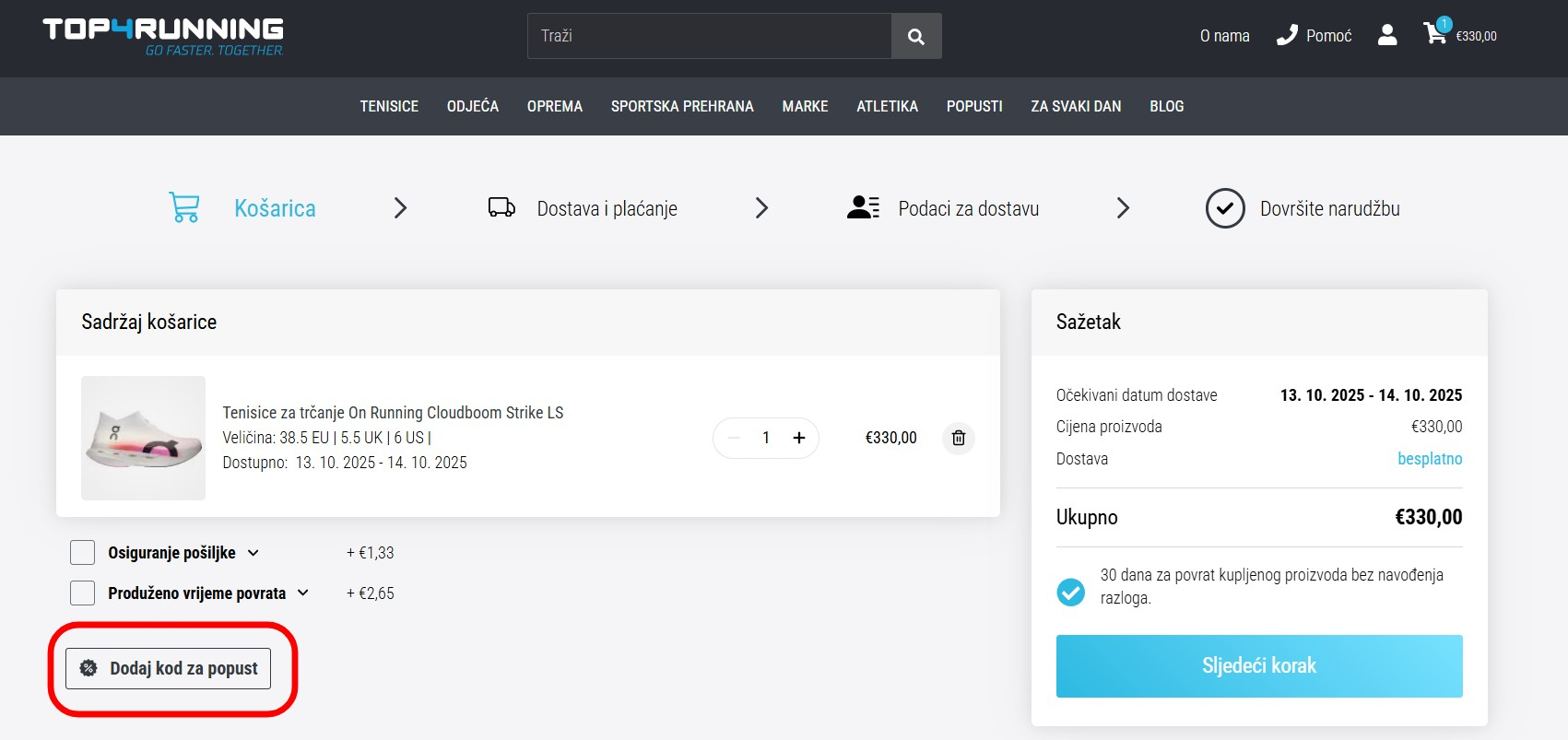 top4running kod za popust