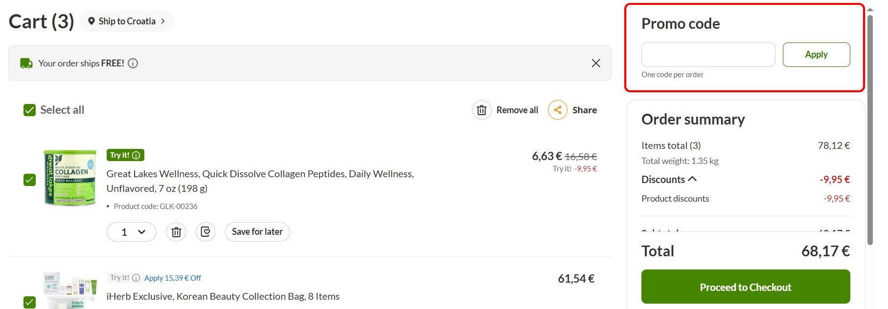 iHerb promo code