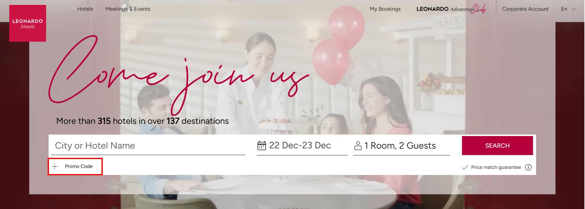 leonardo hotels promo code